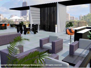 IWN.Haus Building Chicago Skyline IWNHaus.Club Outdoor Rooftop Rendering